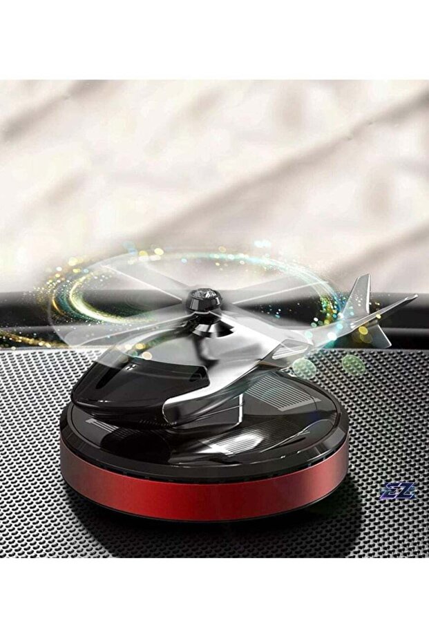 Helicopter Car Air Freshener, Rotating Solar Car Perfume – Osmanthus & Vanilla Scent