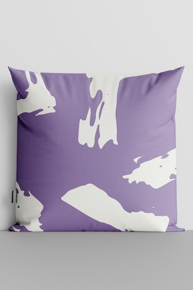 White Shapes Double Sided Digital Printed Pillow Throw Pillow Cover-861