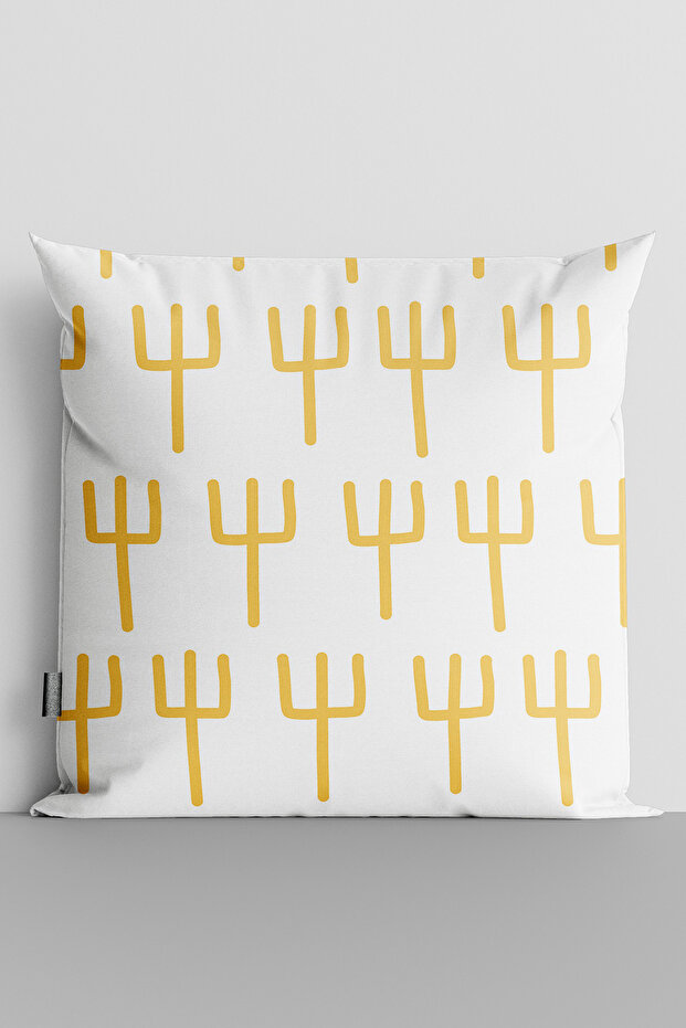 Yellow Shapes Double Sided Digital Printed Throw Pillow Cover