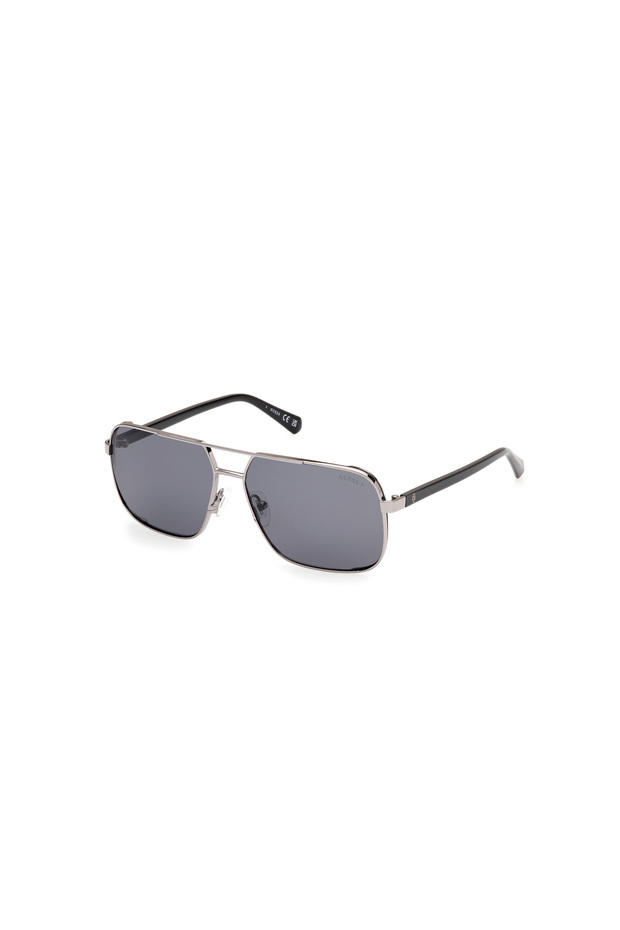 Shiny Gunmetal Polarized Metal Male Sunglasses