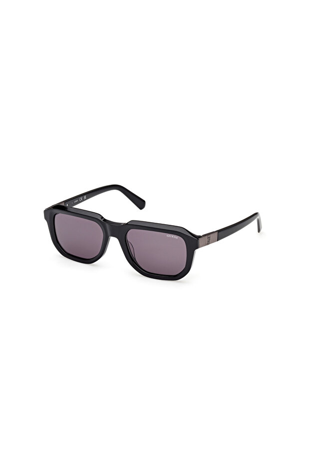 Shiny Black Uv400 Acetate Male Sunglasses