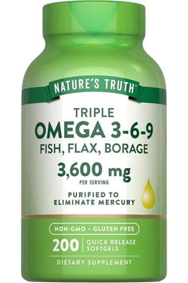 - Triple Omega 3-6-9 3600 mg 200 Softgels