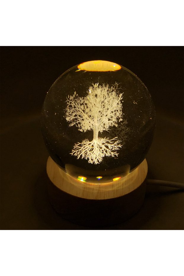 Tree of Life Illuminated Glass Globe