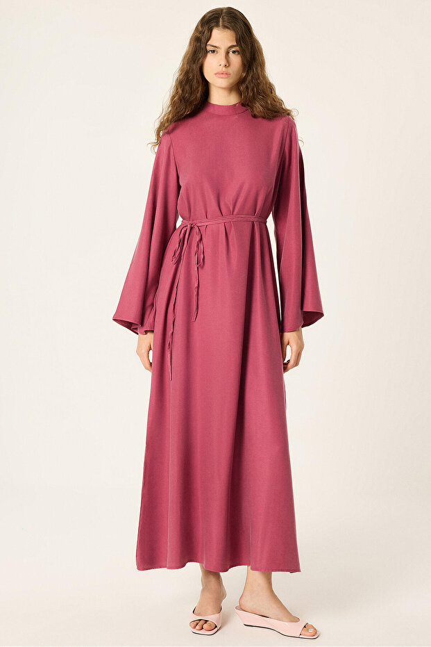 Natural Draped Modal Long Dress