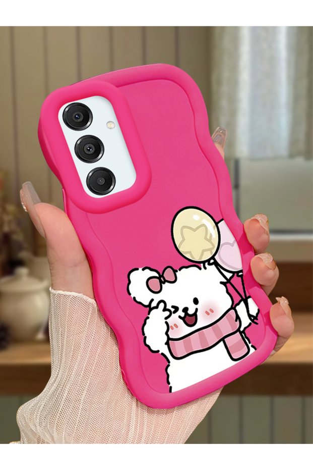 Samsung Galaxy A16 Compatible Case Camera Protector Red Silicone Couple Phone Case Cat Pattern