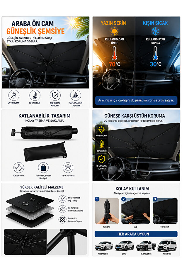 Car Front Window Sun Visor - 7