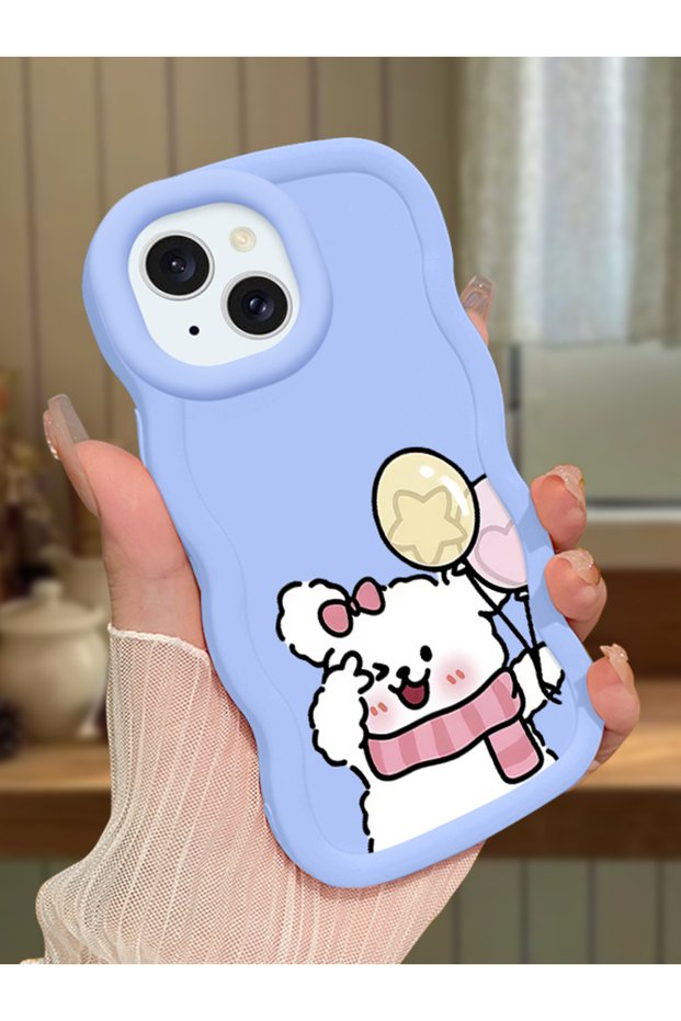 حافظة متوافقة مع هاتف iPhone 15 Plus، حافظة حماية للكاميرا من السيليكون الأزرق، حافظة هاتف بنمط قطة