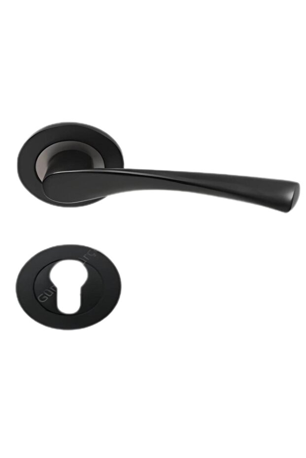 Bravo Badge Door Handle Yale Matte Black