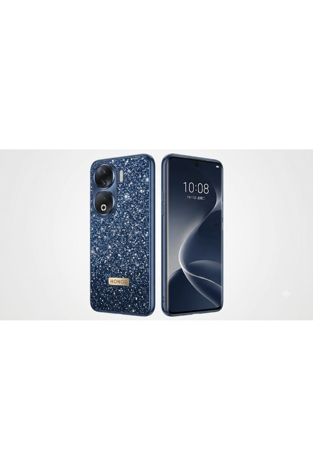 Huawei Honor 90 Case with Silicone Edges and Shiny Lux Diamond Cover
