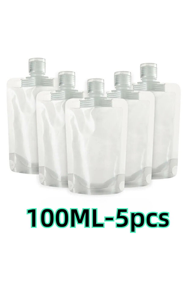100ml-5pcs 1-5pcs Portable Dispenser Bag Liquid Lotion Travel Packaging Reusable Leak-proof Shampoo