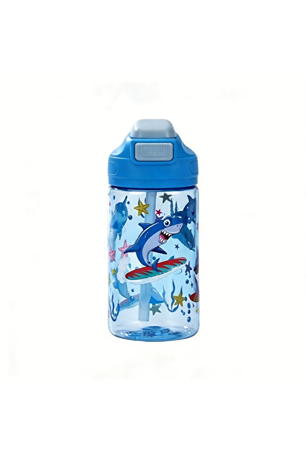410ML C 410ml Dinosaur Water Bottle For Kids Water Sippy Cup With Silicone Straw Leakproof Plastic W