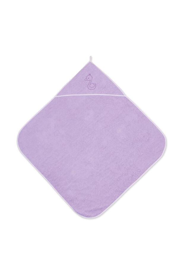 Prosop bebe cu gluga, 80x80 cm, Violet - 1