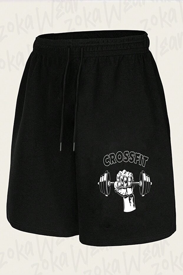 Unisex Crossfit Design Printed Shorts