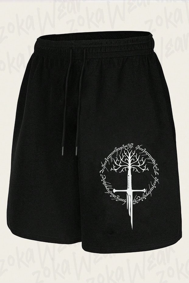 Unisex Narsil Lord of the Rings Design Printed Shorts