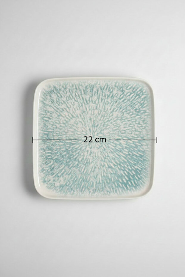 Set of 6 Verona Square Serving Plates 22X22Cm Digital Asel