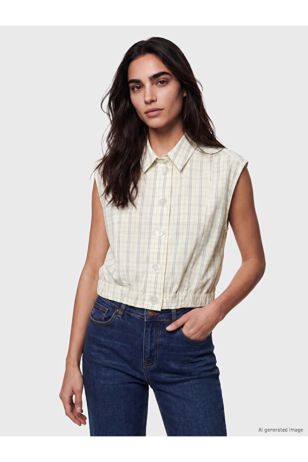 Trendlucky Plaid Oversize 100% Cotton Blouse with a Difference