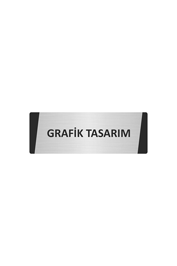 Graphic Design Metal Warning Sign 7X20 cm Silver Color