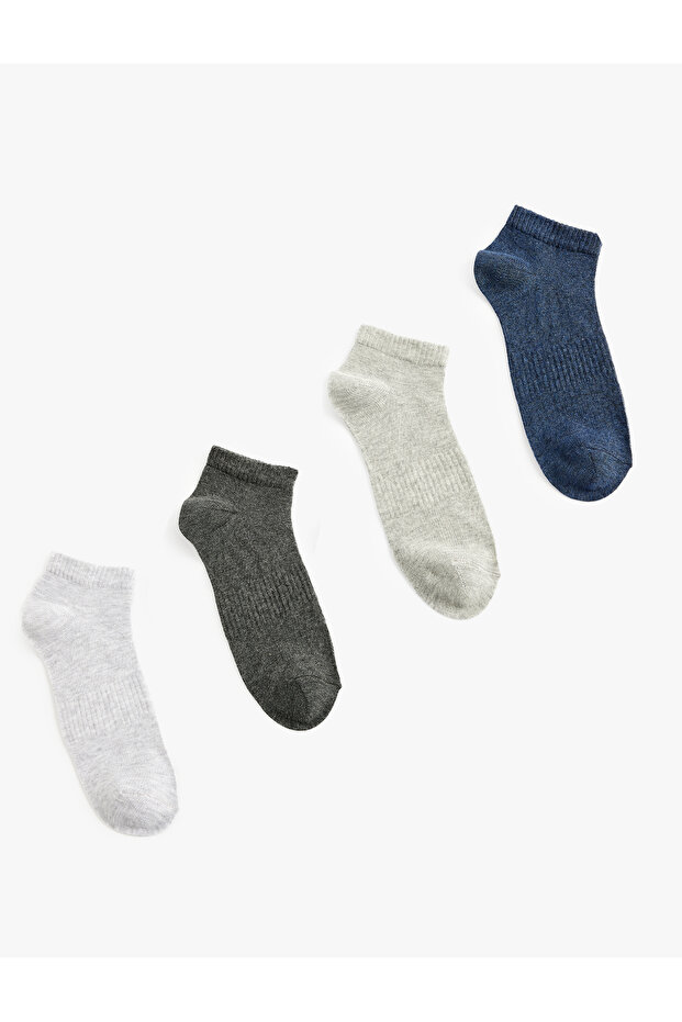 Set of 4 Basic Booties Socks - 2