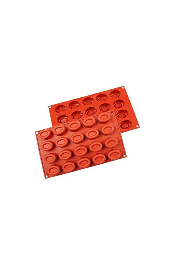 Oval Silicone Cake Mold, Set of 20 for Chocolate and Sweets