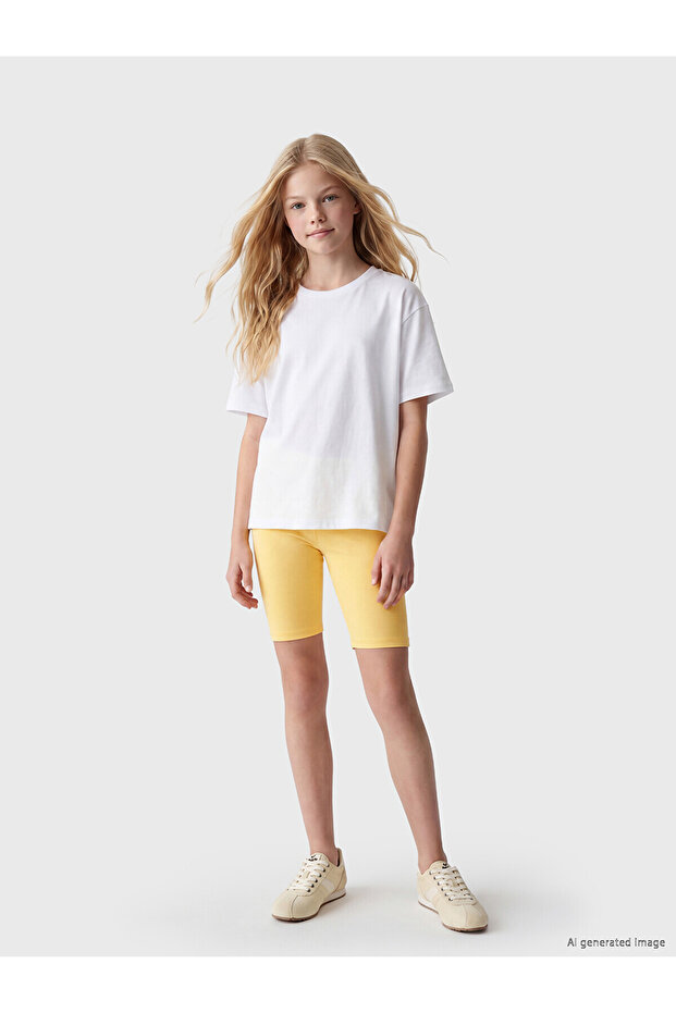 Nevavm Girl's Basic Short Leggings with a Difference