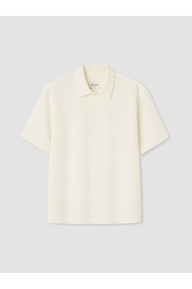 Lcw Vision White Regular Fit Dobby Men's Shirt