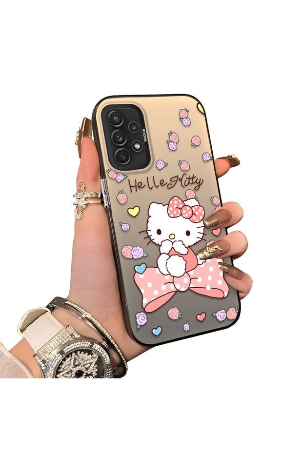 Samsung Galaxy A72 Compatible Hard Acrylic Back Silicone Edge Lens Protection Case