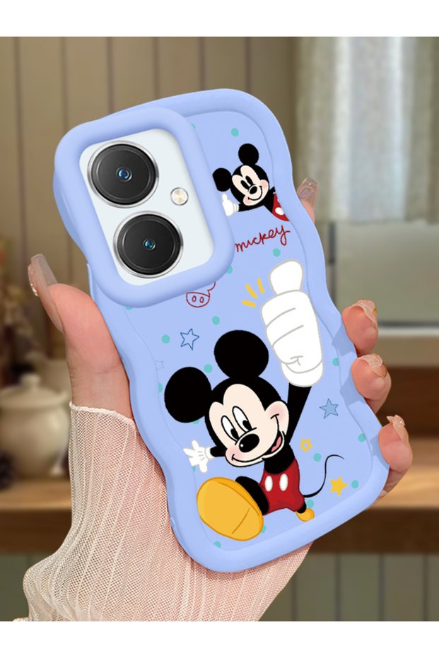 Vivo Y27 Compatible Case Camera Protector Blue Silicone Couple Phone Case Cute Pattern