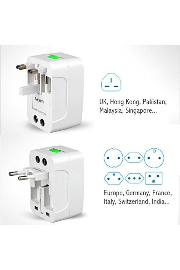 Edl Shop Universal Travel Plug (150 Countries) Weltreise Fiş/Seyahat Adaptörü/Power Charger Plug/All