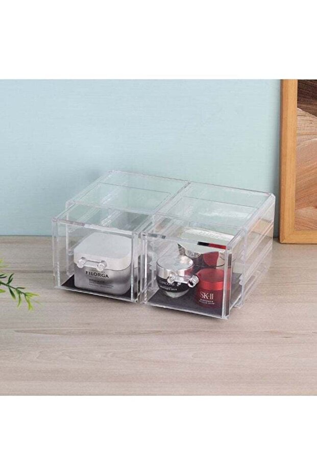 Velora Clear Makeup Organizer Cosmetic Storage Box 23.5X15.5X11.5 Cm Acrylic