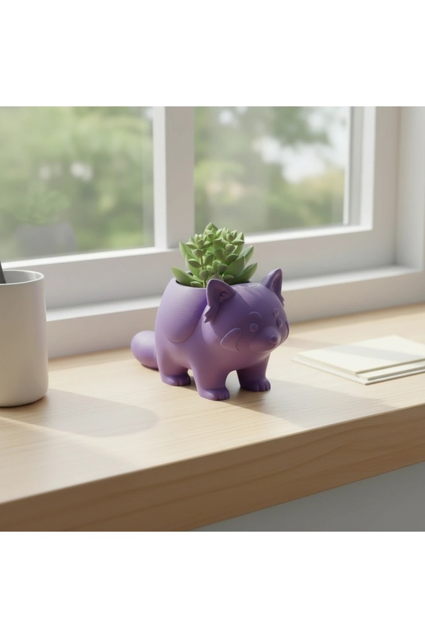 Mini Ghiveci Decorativ Model Panda Imprimat 3D
