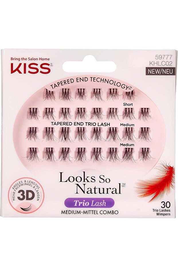 Haute Couture Trio Eye Lashes Khlc02, Medium, 30 Pieces