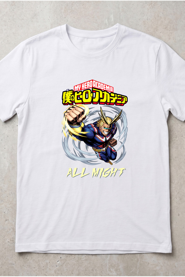 My Hero Academia All Might Anime Printed Standard Cut Unisex Tshirt