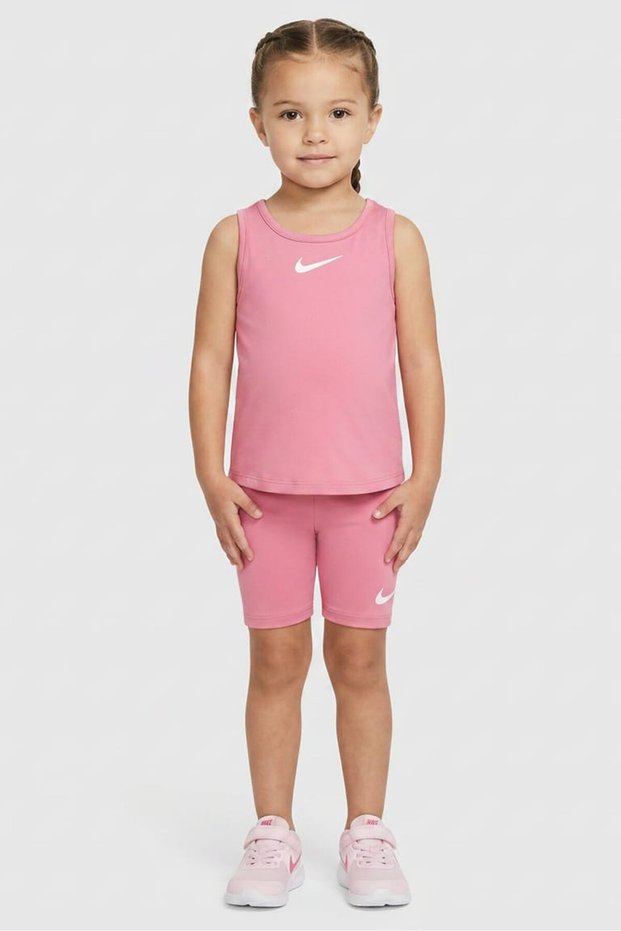 Toddlers Girl 2 Pieces Sleeveless Outdoor Top And Shorts Set, Pink