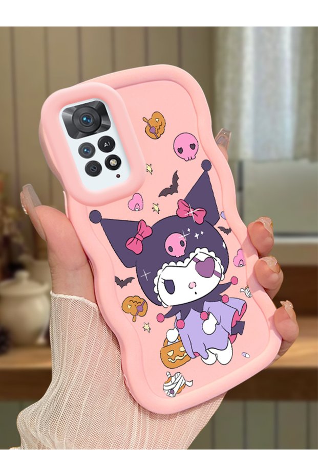 Redmi Note 11 Pro 5g Compatible Case Camera Protector Pink Silicone Couple Phone Case Cartoon Pattern