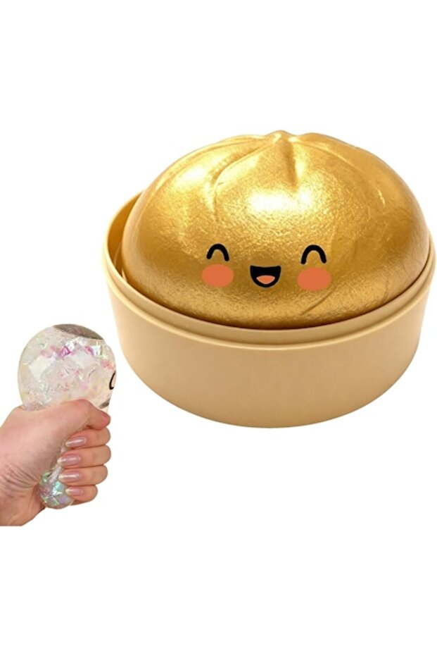 Interactive toy for children, large Dumpling, silicone material, multicolorDBR - 1