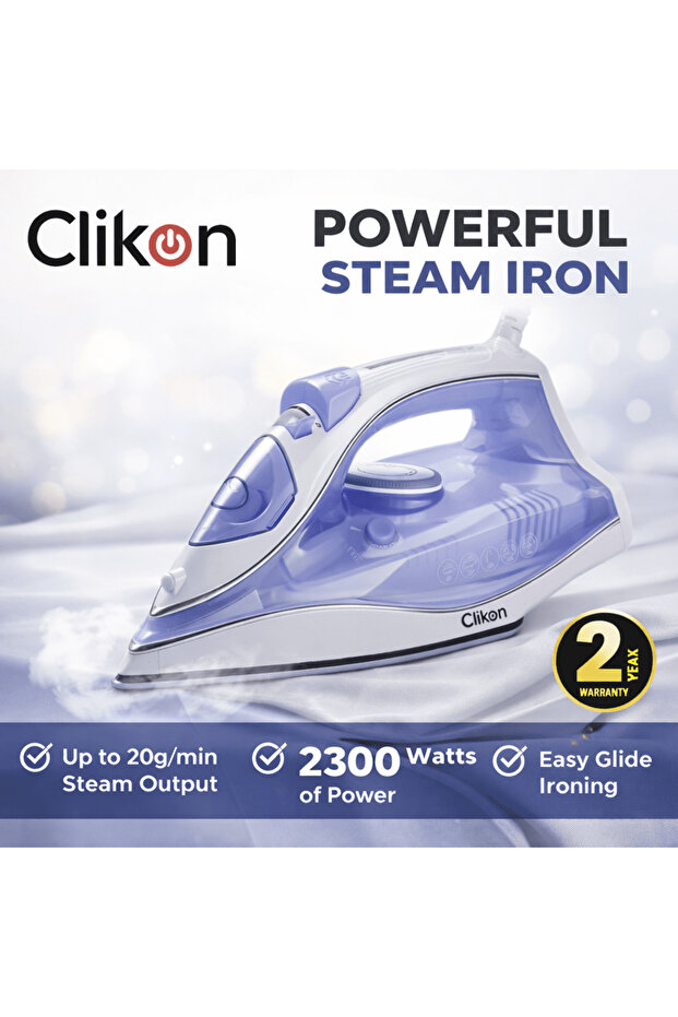 2300W Powerful Steam Iron with Ceramic Soleplate