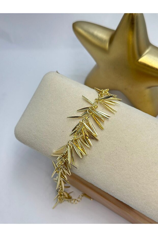 Fringed Detail Steel Bracelet