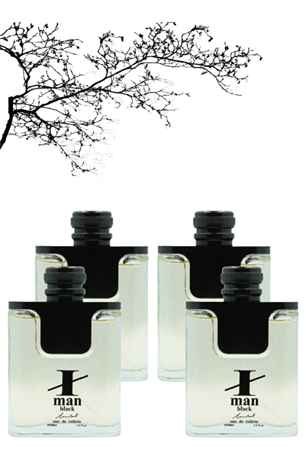 4 قطع عطر أسود 100 مل