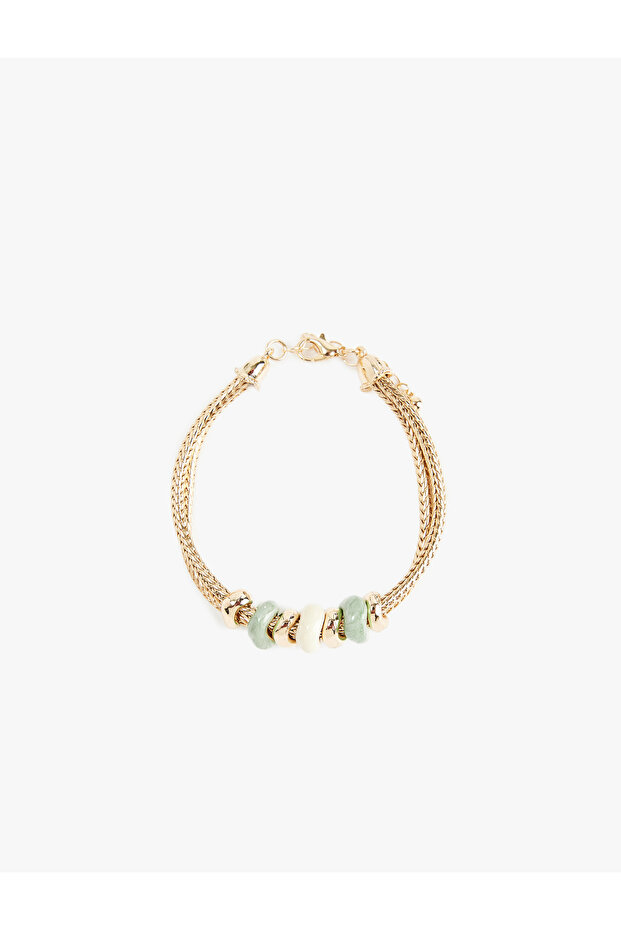 Chain Bracelet with Stone Detail