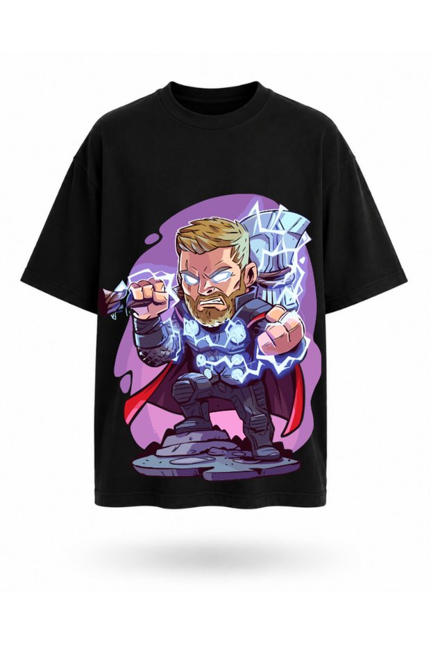 Anime Inspired Thunder Warrior Printed Unisex T-Shirt