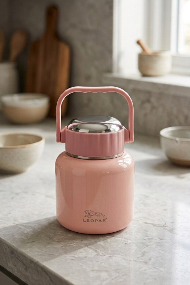 Leopard 900 ml Food Thermos with Spoon Yk1517