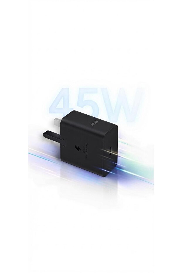 45W USB-C PD Fast Charger Adapter with 5A USB-C to USB-C Cable – UK Plug