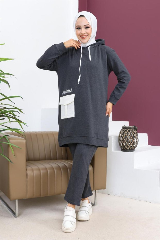 Pocketed Sports Suit Anthracite