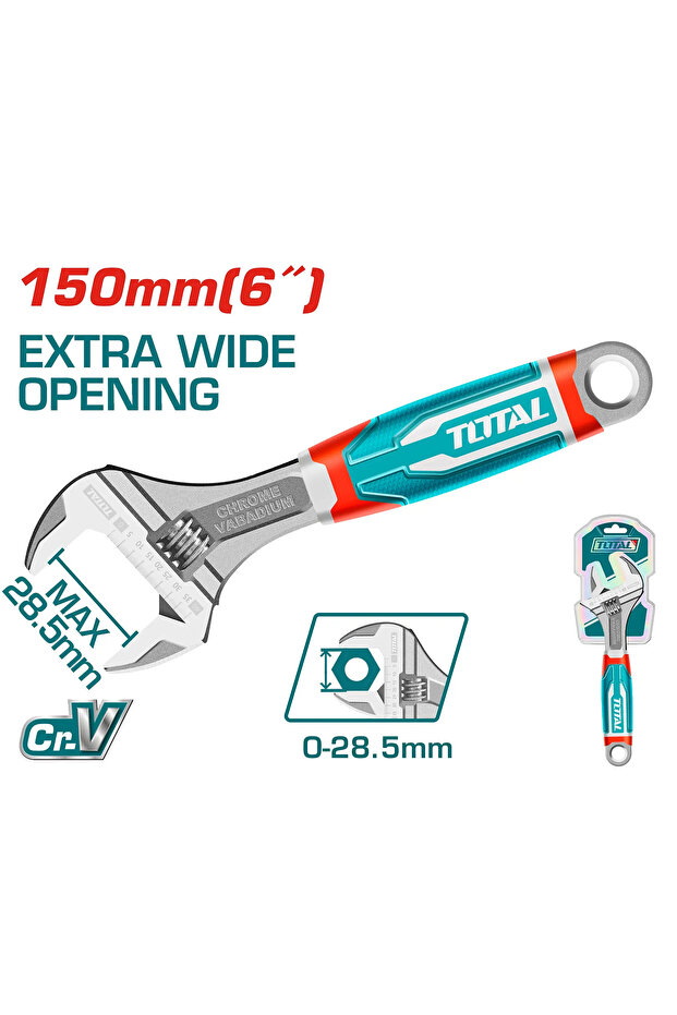 مفتاح اسبانة يد ربر 6" THT101066 توتال