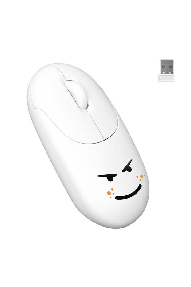 Everest Sm-26 Fashion 2.4Ghz White Embossed Wireless Mouse