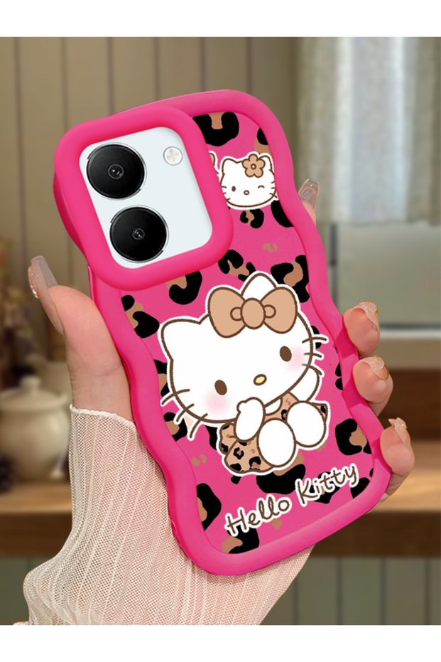 Vivo Y36 5g Compatible Case Camera Protector Red Silicone Couple Phone Case Kitty Pattern