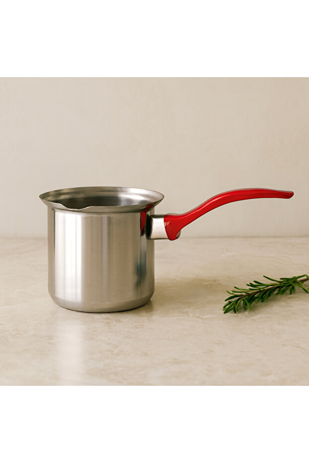 Steel Coffee Pot No 7 - Red Handle