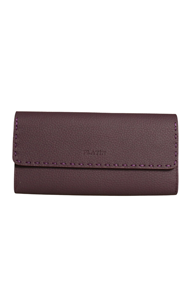 Plum Leather Women's Wallet