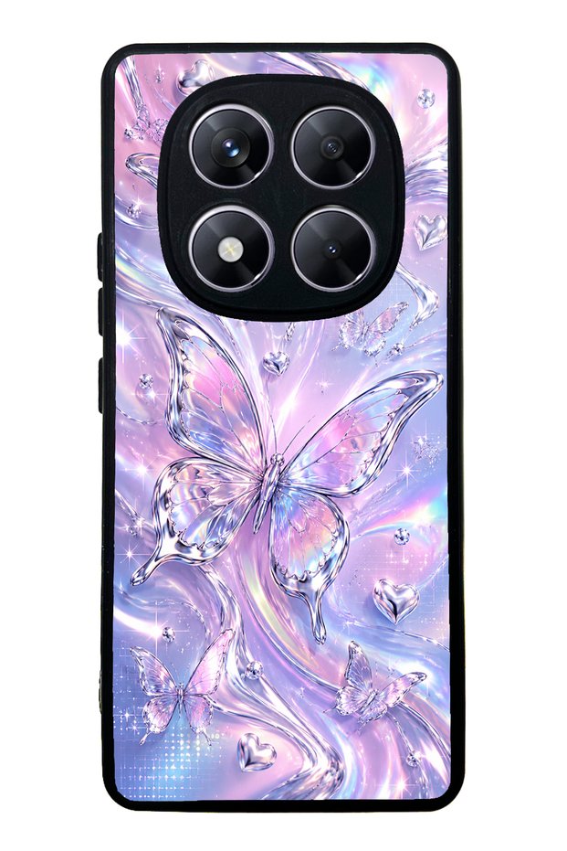Xiaomi Redmi Note 14 Pro 5g Iridescent Dream Butterfly Design Glossy Phone Case