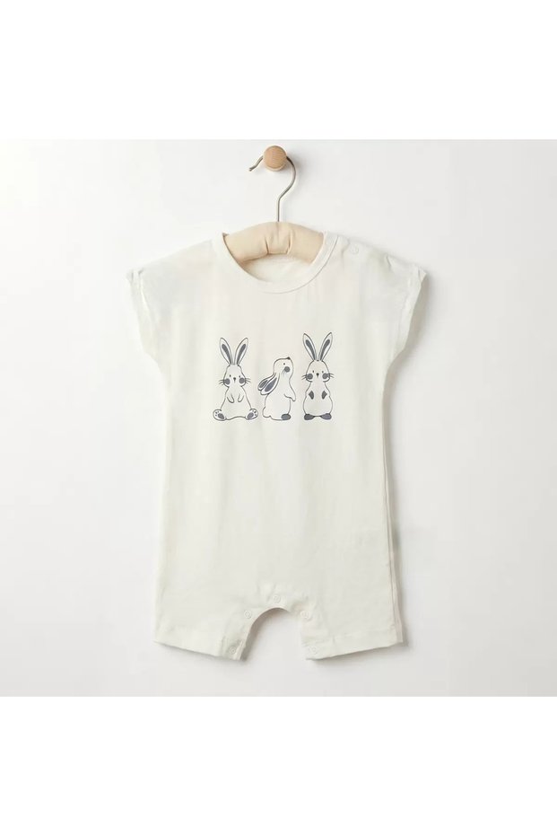6/24 Month Short Sleeve Baby Romper with Short Sleeves and Short Legs